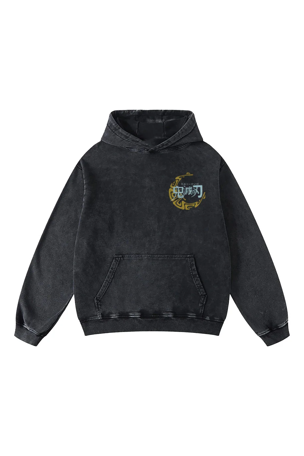 Demon slayer acid wash hoodie - Image 4