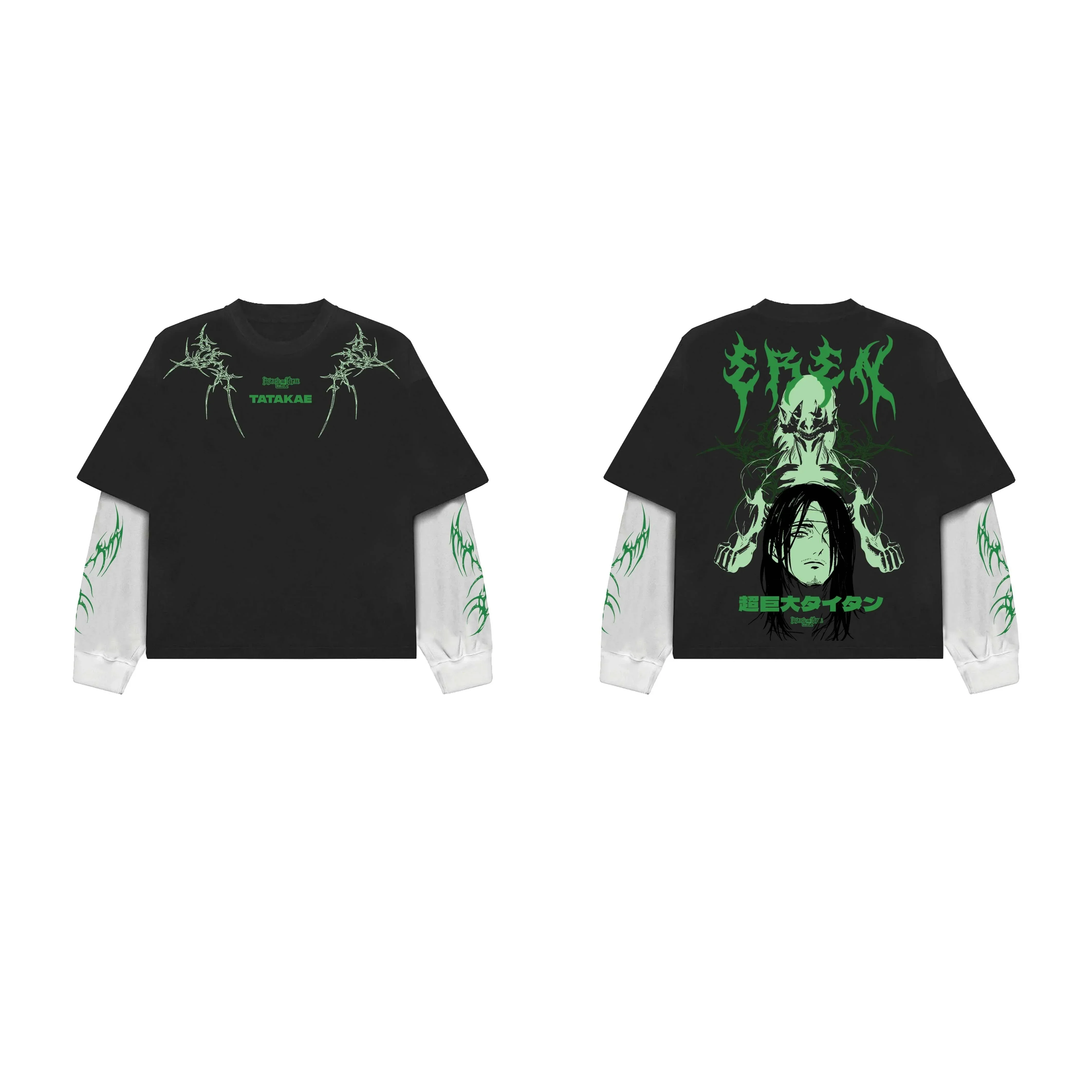 Eren Designed B&W Long Sleeve T-shirt - Image 3
