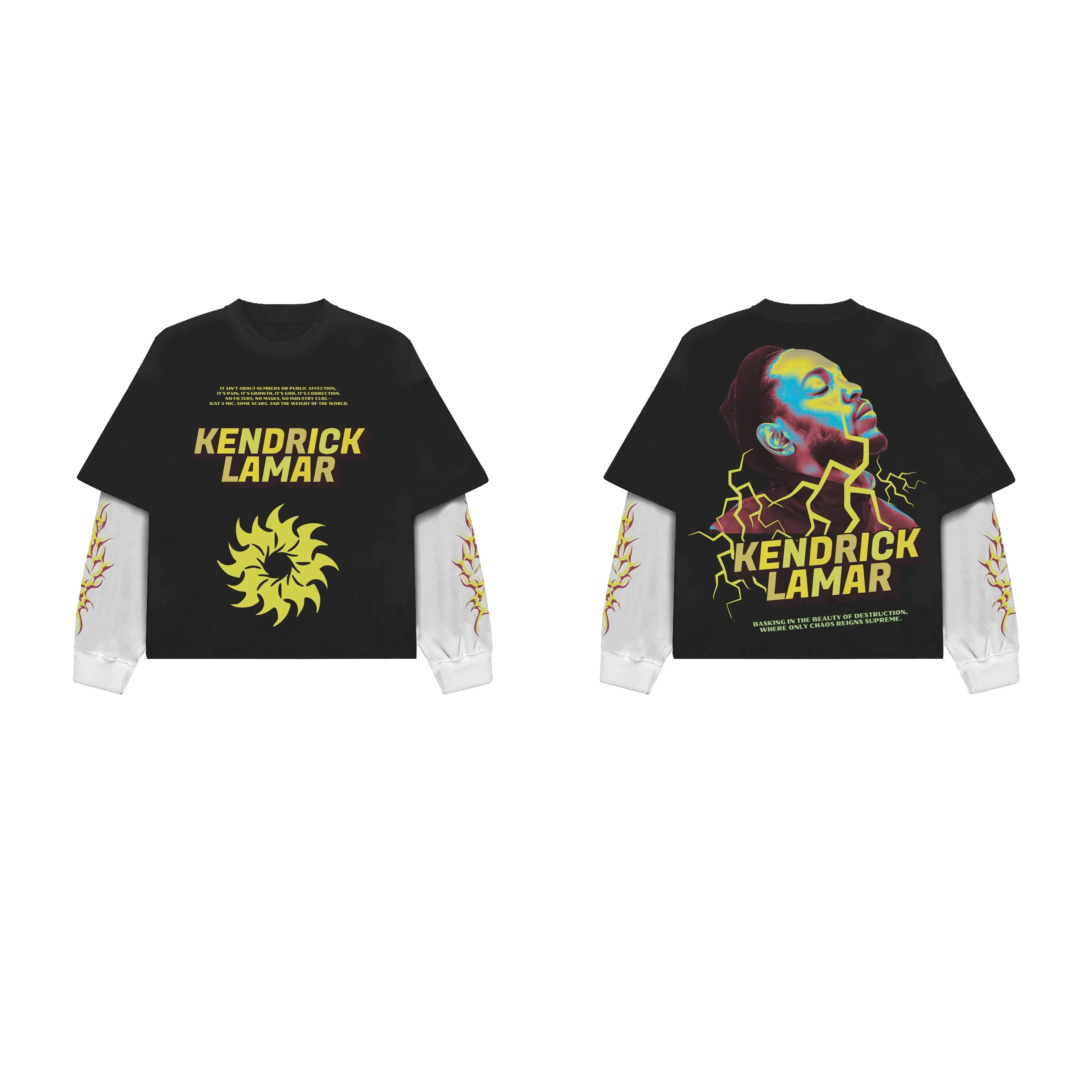 Kendrick 02 Designed Oversized Long Sleeve Tee - Image 3