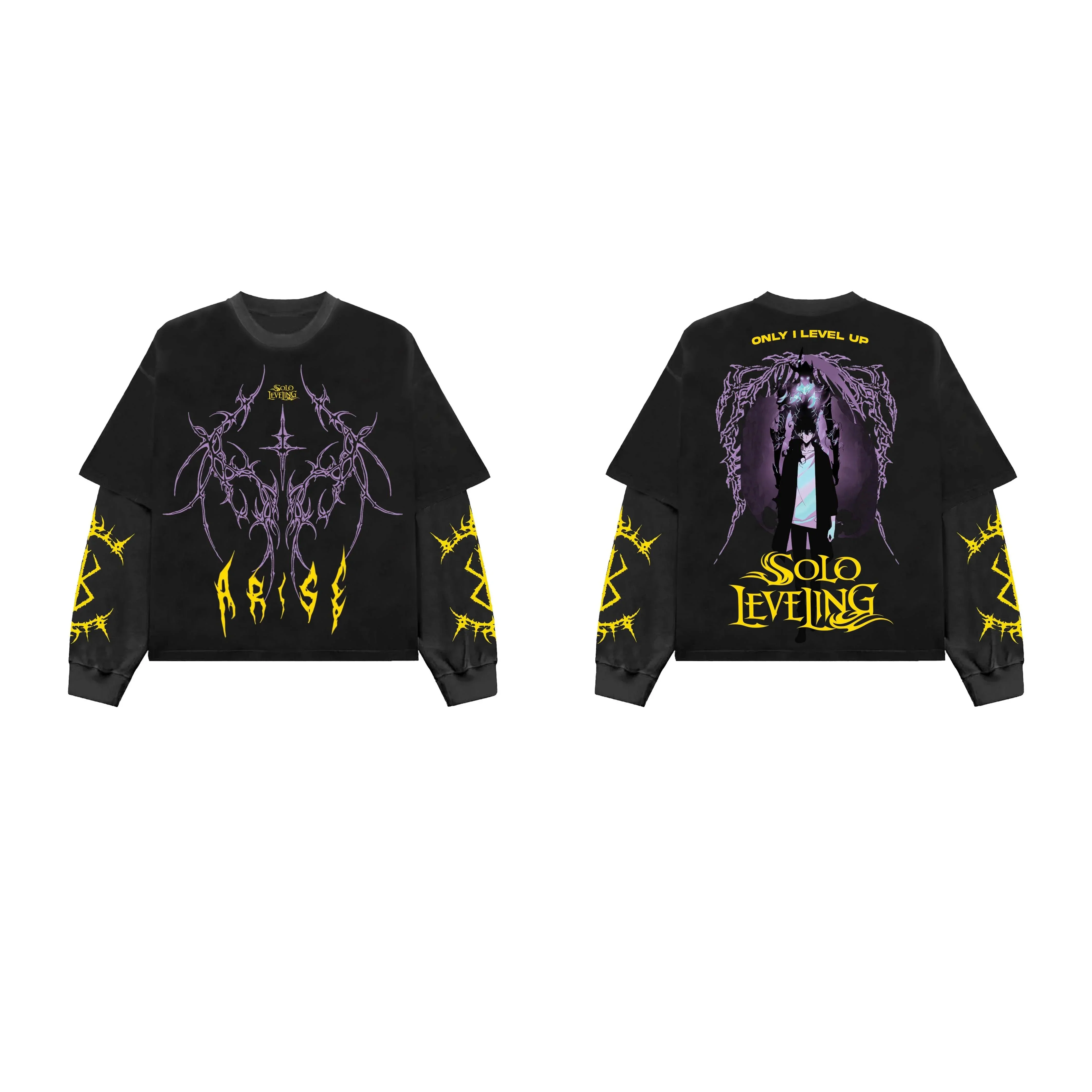 Solo Leveling Designed B&G Long Sleeve T-shirt - Image 3